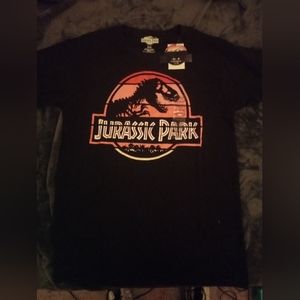 Jurassic Park Black Short Sleeve Tee Shirt
